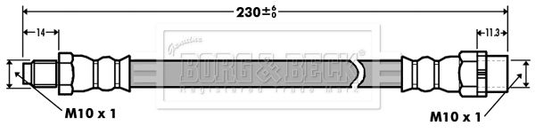 BORG & BECK Тормозной шланг BBH7398